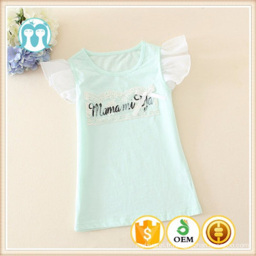 2015 été mode partout imprimé / broderie enfants / t-shirt pour enfants